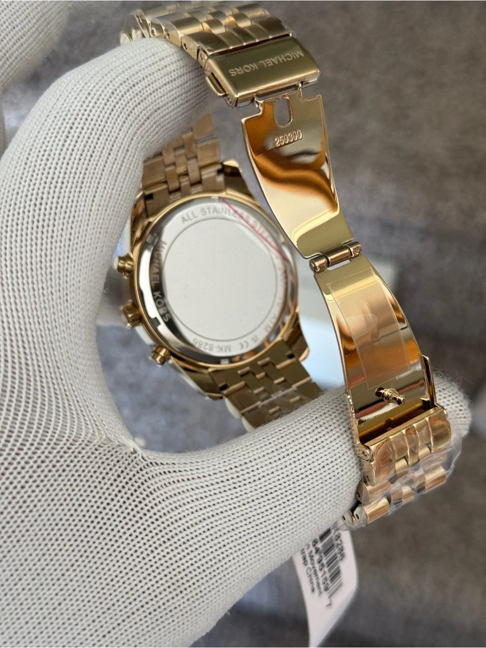 Michael Kors Men's Gold Tone Black Dial Chronograph Watch